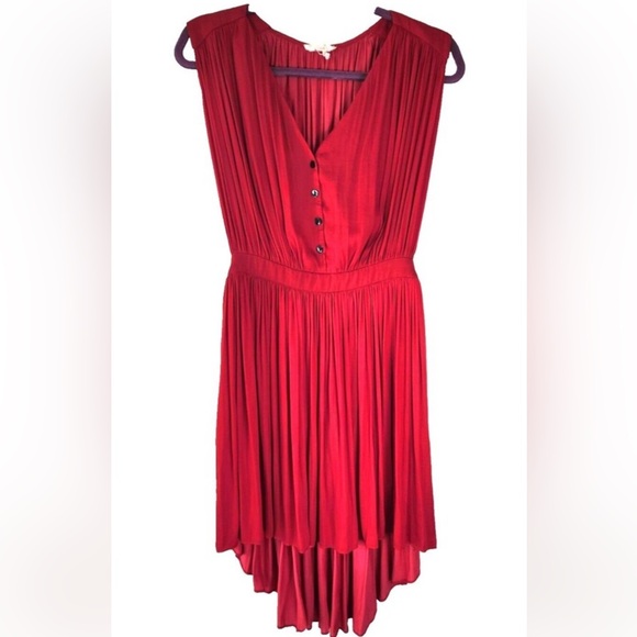 Anthropologie Nomad by Morgan Carper Red Elok High Low Dress - Size Medium - Picture 5 of 6